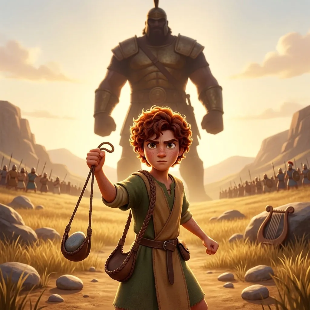 David and Goliath – illustrated audio Bible story for kids