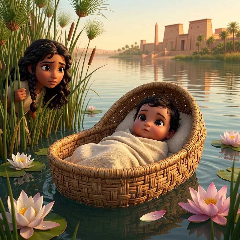Baby Moses – illustrated audio Bible story for kids