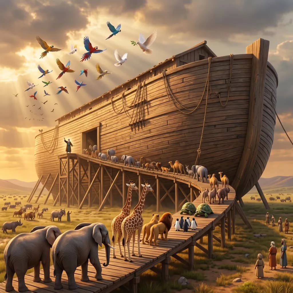 Noah and the Ark – illustrated audio Bible story for kids
